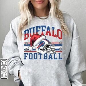 Buffalo Bills Santa Hat Nfl Holiday Y2K Fan Sweatshirt